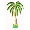 WorldBazzar Beautiful 19" Metal Palm Tree with Coconuts Tropical Island