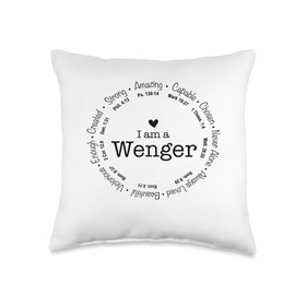 Wenger Family Name - Mom Name Mothers Day Throw Pillow