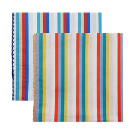 Pemilosci 2 Pack Large Cotton Bandana Headband, Head Wrap, Protective Coverage, Hair Neck Scarf for Women 28 x 28 inch (CSS030 - Rainbow)