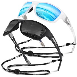 Sunier Sunglasses Men's Polarised Sports Cycling Glasses Women Mirrored Unbreakable Sunglasses Fishing Driving with 100% UV400 Protection Cat 3 CE