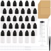 RYMALL Pack of 30 Dropper Bottles (10 ml), Travel Bottle