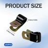 150 Pcs Vinyl Coated Cable Clamp, P Clamps, Galvanized Steel,