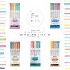 ZEBRA Highlighter Mildliner, 5 Bright Color Set (WKT7-5C-HC)