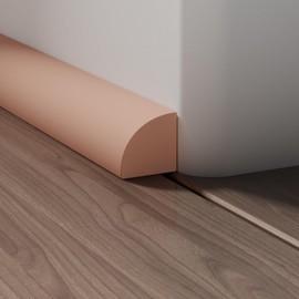 Flexible Quad Moulding, Peel and Stick, Corner Moulding Trim, Waterproof Rubber Quad Moulding, Suitable for Use on Floors, Bathrooms and Countertops (0.7” W x 0.86” H x 118” L,Brown)