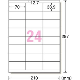 A-One 62224E Inkjet Label Stickers, Ultra Water Resistant, Matte Paper, 20 Sheets, 24 Labels/Sheet