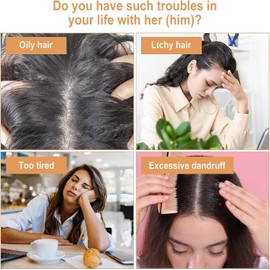 Effective Dandruff Comb/Ideal Care Hair Comb/Peigne pelliculaire for Healthier Scalp and Hair for Women Men/Scalp Comb for Dandruff Removal Hollow Tooth Comb