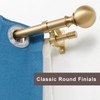 Warm Gold Decorative Curtain Rod, 72-144 Inches, Adjustable Dual Curtain