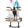 VINAEMO 2 Layer Carbonized Black Storage Rack Ironing Board Holder