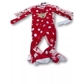 Carter's Toddler Girls' 2pk Santa Footed Pajama - Just One You made by carter's Pink 2T
