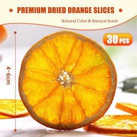 30Pcs Dried Orange Slices, Christmas Wreath Making Supplies for Christmas Wreath Florist Floral Decoration DIY Crafts Party Decor