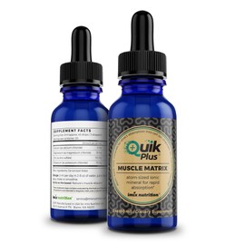 Imix Nutrition QuikPlus Muscle Matrix - Ionic Liquid Mineral Supplement, Support for Muscle Cramps, Vegan, Gluten Free, Highly Bioavailable, 30 Servings, 2 Fl oz