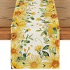 Artoid Mode Eucalyptus Sunflower Floral Summer Table Runner, Yellow Seasonal