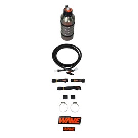 Fluidlogic Wave Stainless Steel Hydration Bottle w/Quick Release Universal Rollbar Mount & Hardware for UTV, SxS and Other Offroad Vehicles (64oz) with Keychain