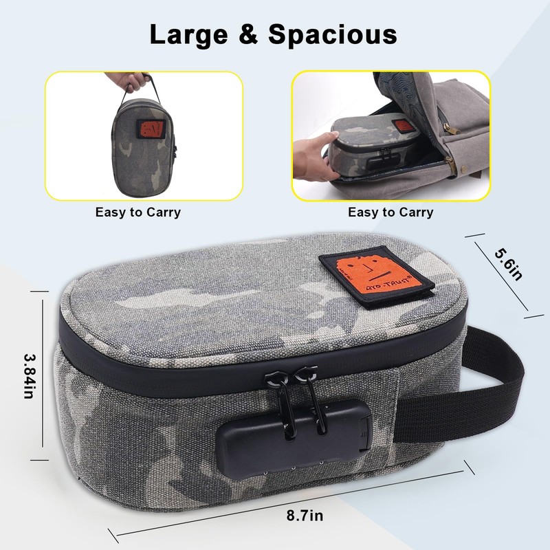 RYO TRUST Smell Proof Bag with Combination Lock, Odor Proof