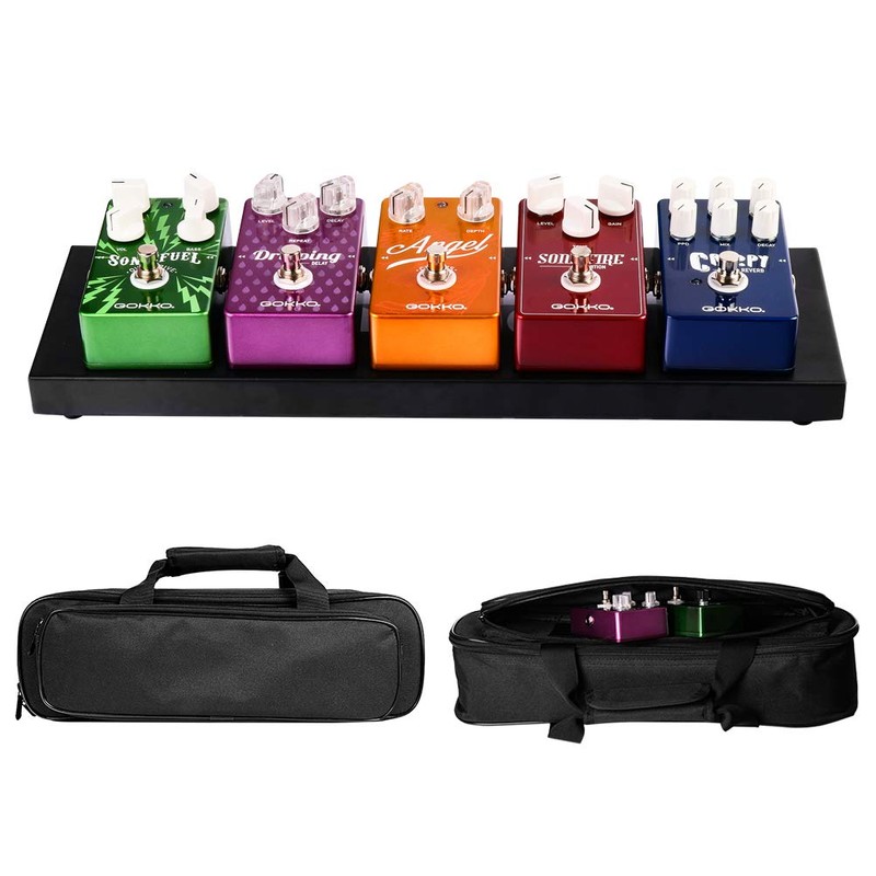 GOKKO Small Guitar Pedal Board 15.7" x 4.9" Guitar Pedalboard