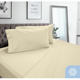 DreamFit DreamComfort Pillow Case Set of 2: 100% Enduring Long Staple Cotton – Experience Natural Softness That Grows Softer Over Time, Reinforced with Pill & Fray Resistant Strength, Ivory Queen