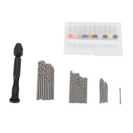 57 Pieces Hand Drill Bits Set Pin Vise Hand Drill 46 Pieces Micro Twist Drill Bits 10 Pieces PCB Mini Drill Bits 0.1‑1mm