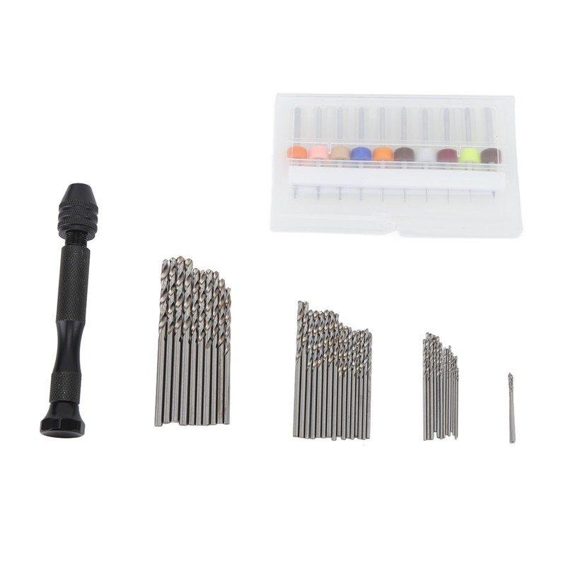 57 Pieces Hand Drill Bits Set Pin Vise Hand Drill