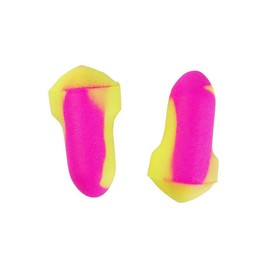 PRO-SAFE Disposable Uncorded Earplugs: High-Vis Yellow/Pink Foam, 200 Pairs Individually-Wrapped, 31 dB Noise Reduction