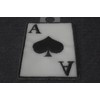 Reflective Ace of Spades Patch - 2x3 inch. Embroidered Iron