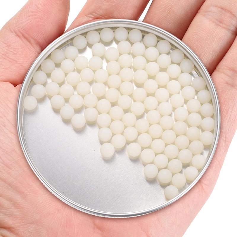 sourcing map 100pcs Nylon Bearing Balls 6mm Solid Plastic Balls,