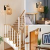 Capslad Plug in Wall Sconces Set of Two Dimmable Boho