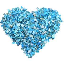 Wirow Small Natural Dyed Crushed Shells Bulk Crushed Shells for Crafts DIY Beach Wedding Decoration Vase Fillers 450g