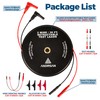 2 Wire 30 ft Retractable Test Leads with 4 mm