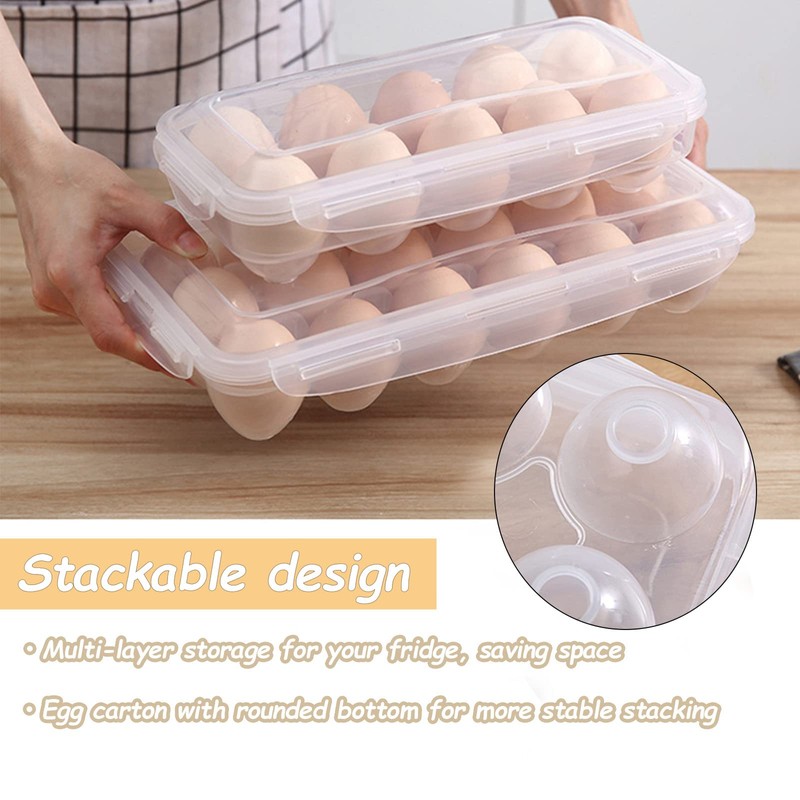 Ruikdly Egg Box, 10 Eggs, Plastic Egg Container, Egg Container