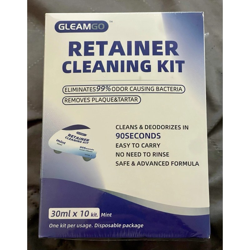 GLEAMCO (3) GLEAMGO RETAINER CLEANING KIT - 30ml x 10