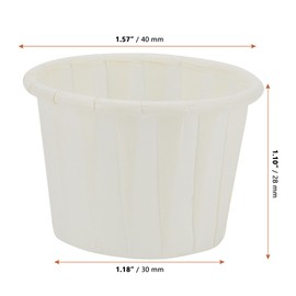 LEXININ 1000 Pack 1oz Paper Souffle Portion Cups, Paper Condiment Cups, Paper Cups for Samples Candies Measuring