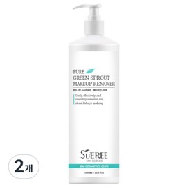 Suer Pure Green Sprout Makeup Remover, 1L, 2 pcs / 수에르 퓨어 그린 스프라우트 메이크업 리무버, 1L, 2개