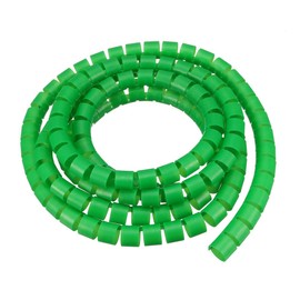 uxcell Flexible Cable Management Sleeve 14mmx16mm Computer Wire Wrap Cord Organizer 2 Meters Length Green