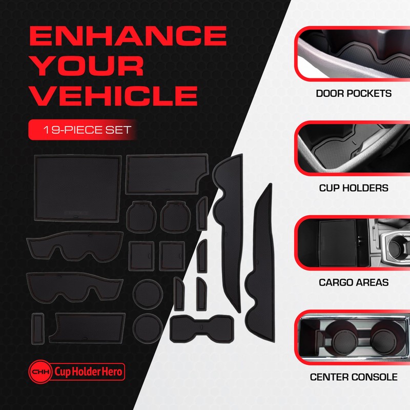 CupHolderHero fits Toyota Tacoma Accessories 2016-2023 Premium Custom Interior Non-Slip