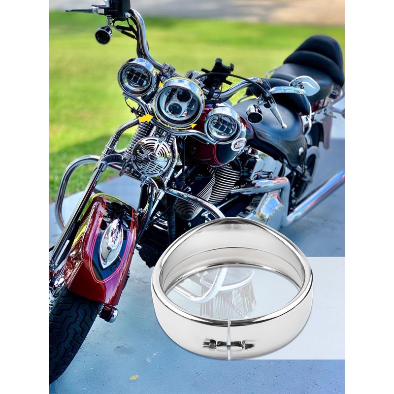 Largoods 5.75" Headlight Auxiliary Trim Ring for LED Fog Lamps,