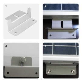Kukazer 4 Sets of Solar Panel Mounting Z Brackets Lightweight Aluminum Corrosion-Free Construction for RVs, Trailers, Boats, Yachts, Wall and Other Off Gird Roof Installation, 4pcs