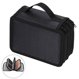 Large Capacity Colored Pencil Storage Case Multi-Layer Pencil Case with 72 Slots Handheld Pen Holder Pouch Stationary Organizer for Artist Students Teens Boys Girls