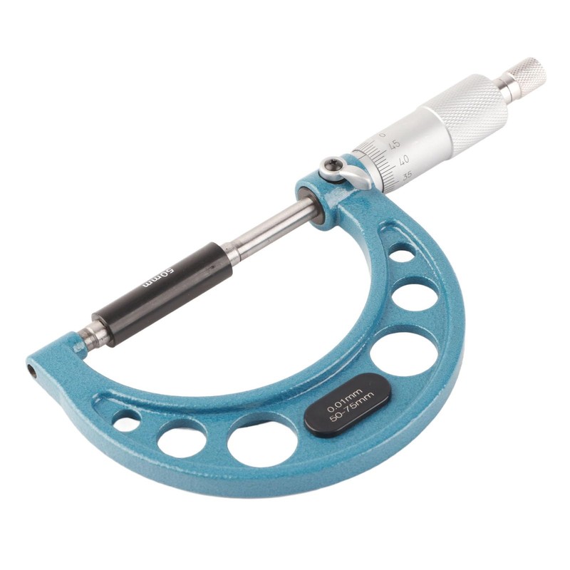 Micrometer Gauge, External Micrometer 0.01 mm with Wrench, Stainless Steel
