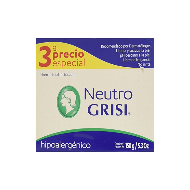 Neutro Jabón Tripack, 150 gr, blanco