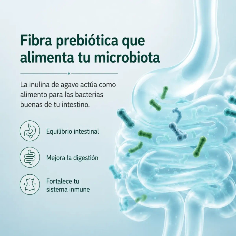 Inulina Agave Orgánica Fibra Prebiótica 300 Nbf