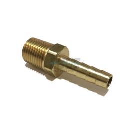 EDGE INDUSTRIAL 1/4" Hose ID to 1/8" Male BSP BSPT Straight Brass Fitting Fuel/AIR/Water/Oil/Gas/WOG (Qty 01)