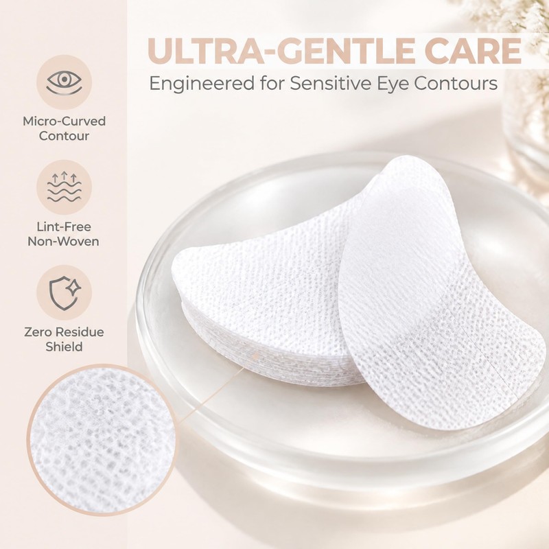 200 Pcs Eyelash Pads, Non Woven Under Eye Patches for