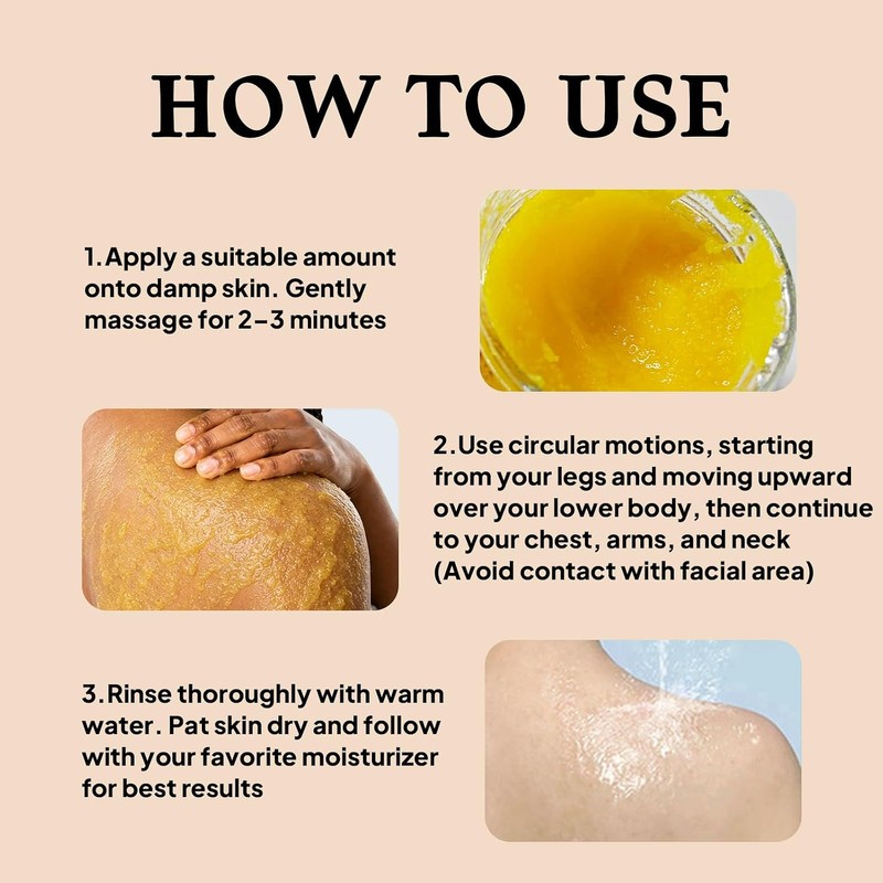 Exfoliante Corporal de Cúrcuma y Limón: Limpieza Profunda, Desintoxicación de
