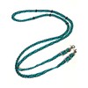 barrel reins with adjustable grip knots, teal barrel reins