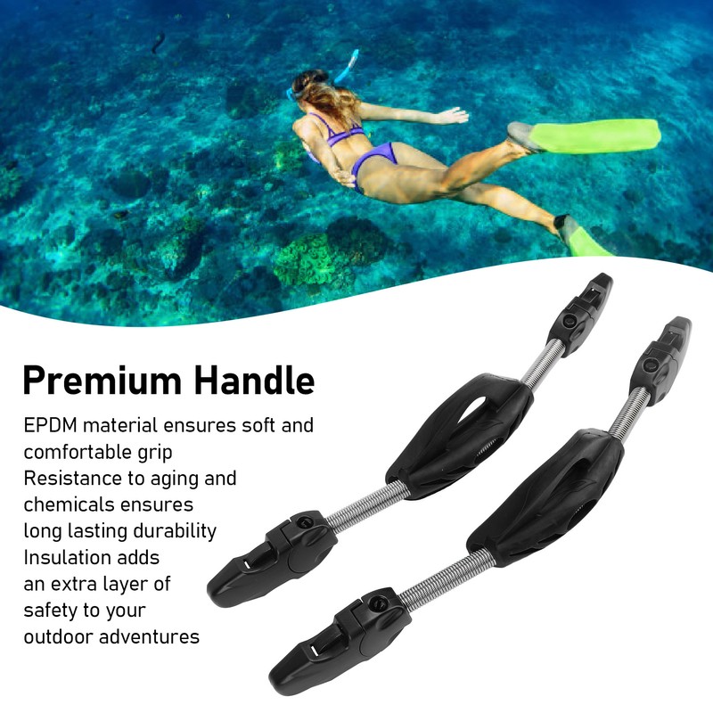 2PCS Diving Spring Fin Strap Stainless Steel Diving Fin Heel