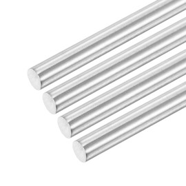QUARKZMAN Pack of 4 304 Metal Garden Poles, 8 mm x 120 mm Metal Rods for DIY Crafts, Motorcycle, Decoration, Garden