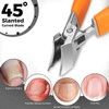NICECONE 2 Pack Wide Jaw Opening Anti-Splash Slanted Nail Clipper