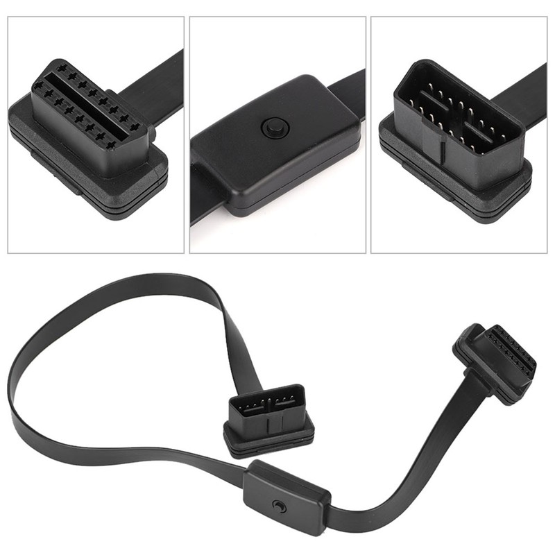 16 Pin Male to Female OBD2 Extension Cable Adapter Connector