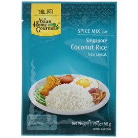Asian Home Gourmet Seasoning Paste Singapore Coconut Rice Pack of 6 (6 x 50 g)