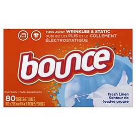 Bounce Fabric Softener Dryer Sheets Fresh Linen, 80 Count